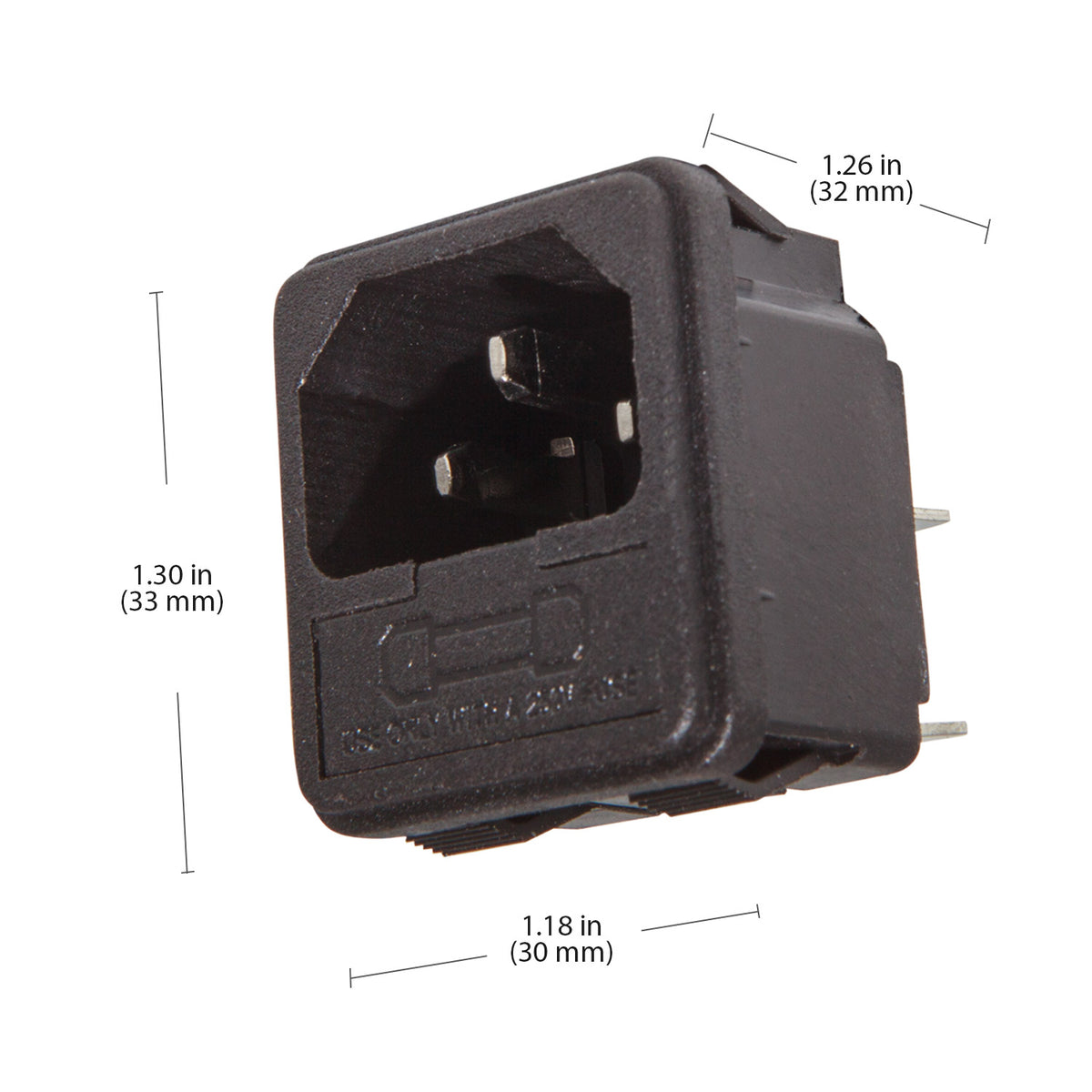 GorillaRock Power Socket Fuse AC Power Plug Black Inlet with Fuse
