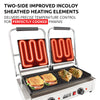 AP-692 Double Panini Press | Sandwich Maker | Cast-Iron Ribbed Plates | Adjustable Control | Nonstick