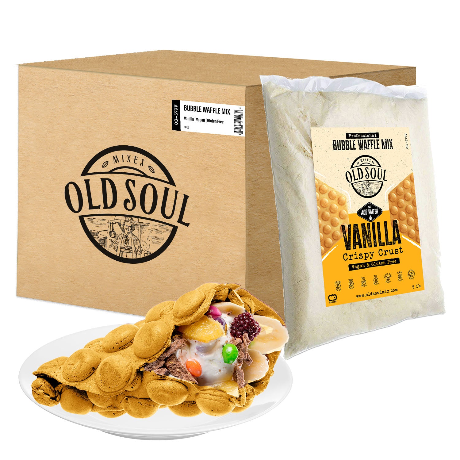 OldSoul Proffesional Bubble Waffle Dough Mix | Crispy | Batter Mix for Bubble Waffles