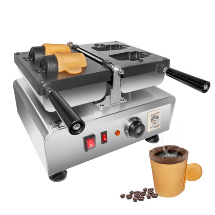 ALDKitchen Waffle Coffee Cup Maker | 2 Pcs | 3-Layer Japanese Nonstick Coating | 110V