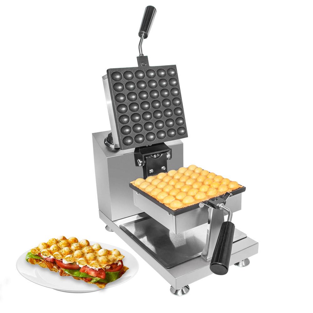 ALDKitchen Bubble Waffle Maker | Square-shaped Bubble Waffle Iron | Improved Thermostat | Manual | Nonstick 110V