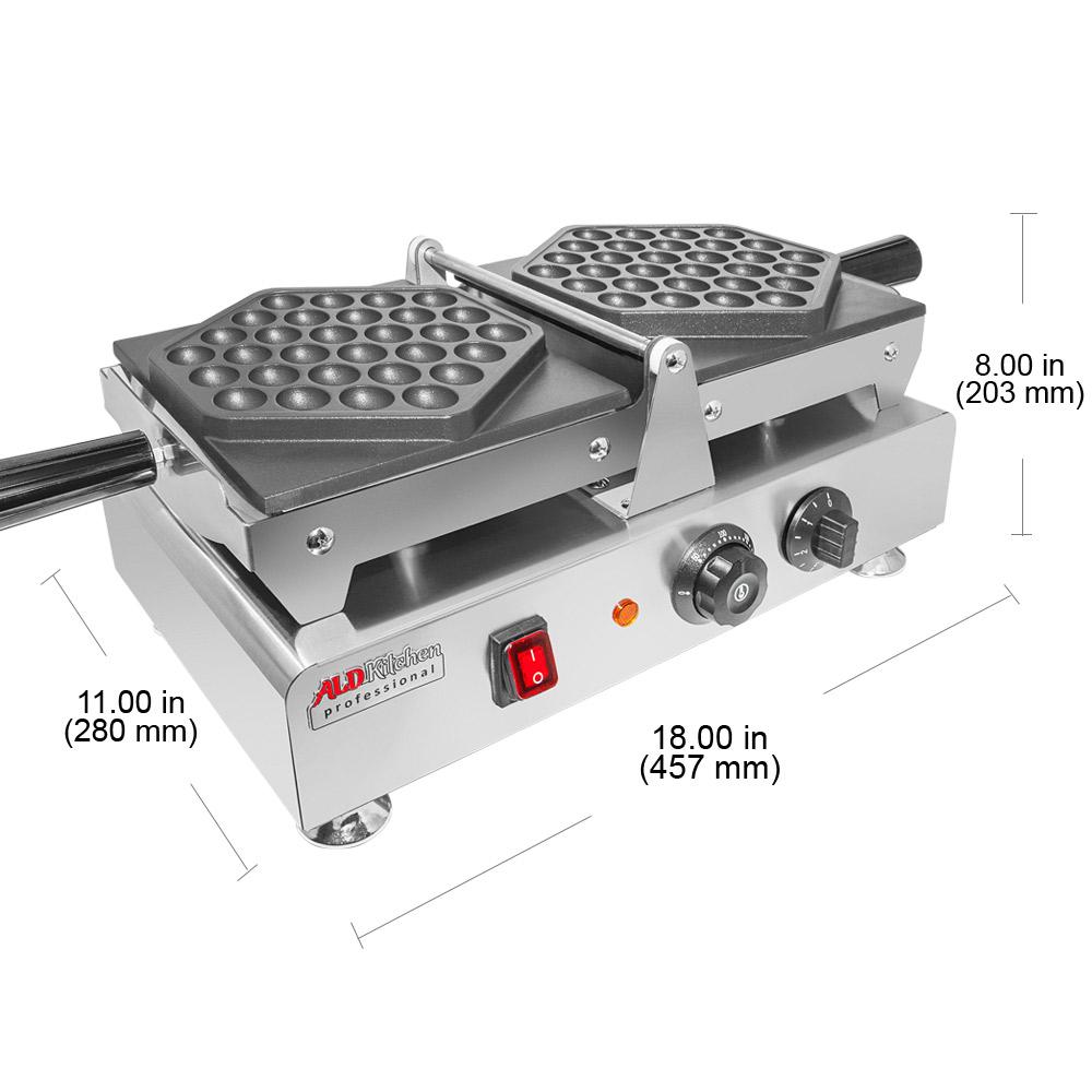 AP-113 Bubble Waffle Maker | Swing Type Bubble Waffle Iron | Improved Manual Thermostat | Nonstick Coating