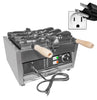 GR-1103B Taiyaki Machine Commercial | 3 Open-Mouth Fish Shaped Waffles Cones | Nonstick Taiyaki Iron