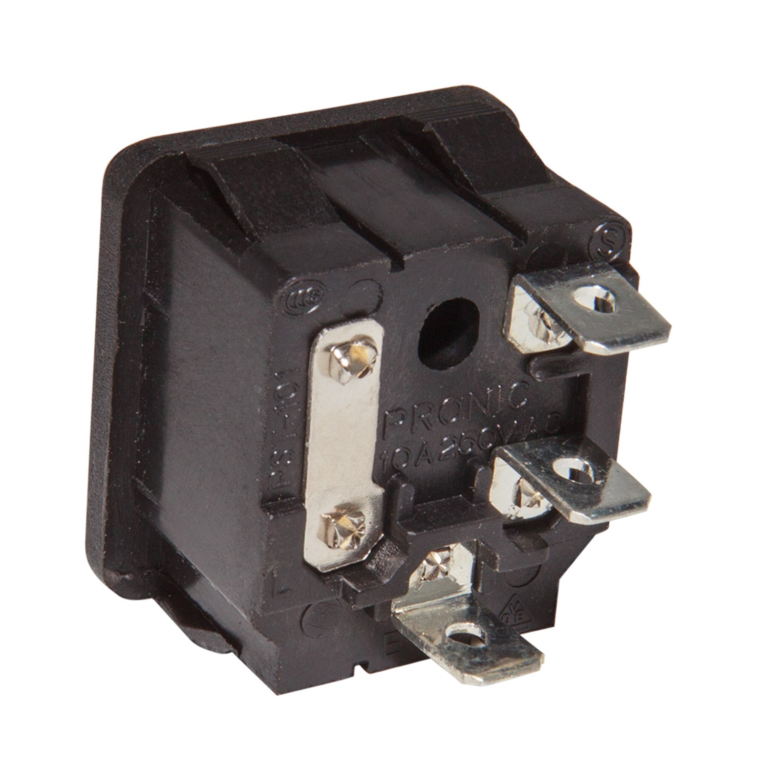 P_SF Power Socket Fuse | AC Power Plug | Black Inlet with Fuse Holder