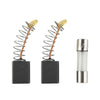 GorillaRock Replacement Brushes for Grain Mills | Motor Brush Set | 2 Pcs + 1 Fuse | 110V