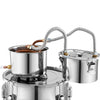 A-FCSA-10 Alcohol Wine Distiller | 2.5 Gal 10L | Moonshine Still | Water Alcohol Distiller |  Stainless Steel