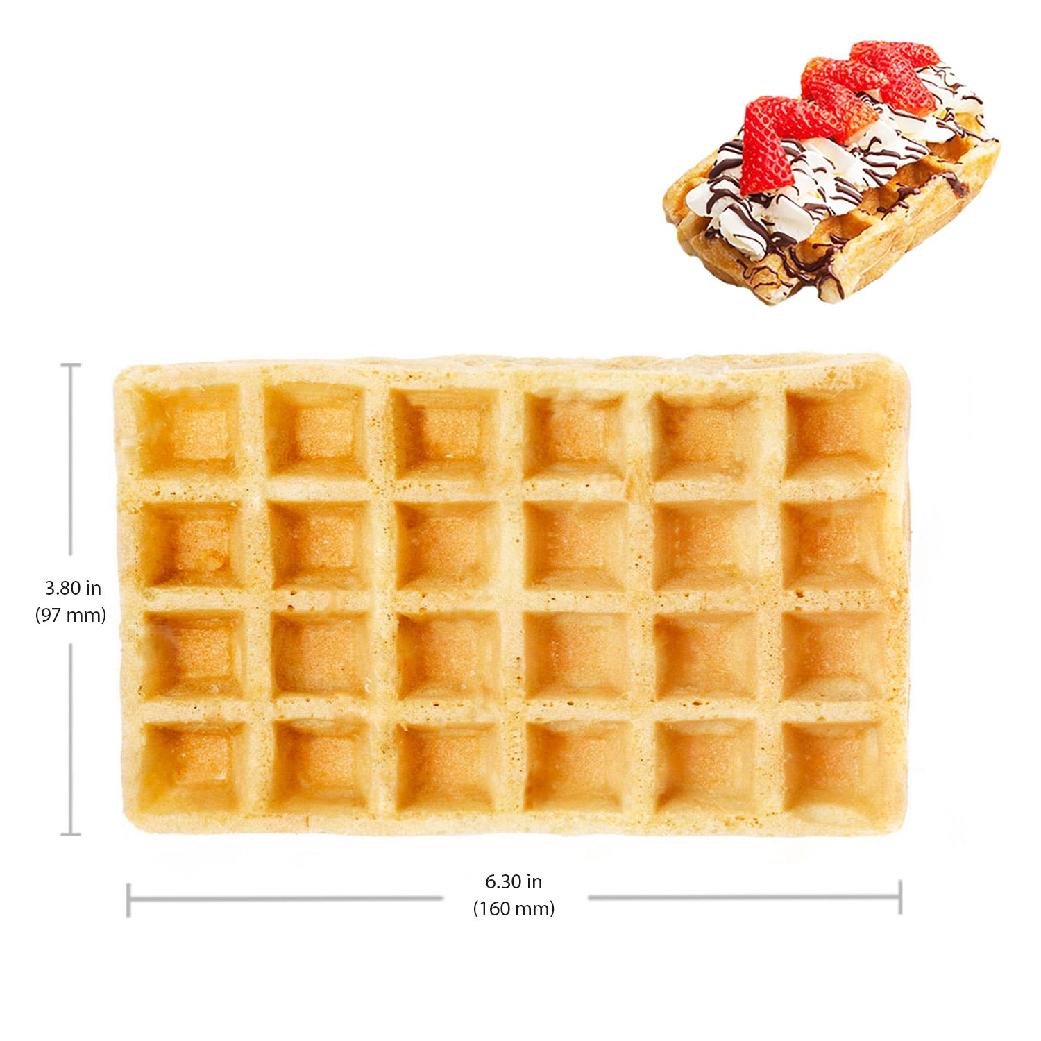 AP-514 Belgian Waffle Iron | Press Type | 2 Square Waffles | Business Use | Stainless Steel | Nonstick