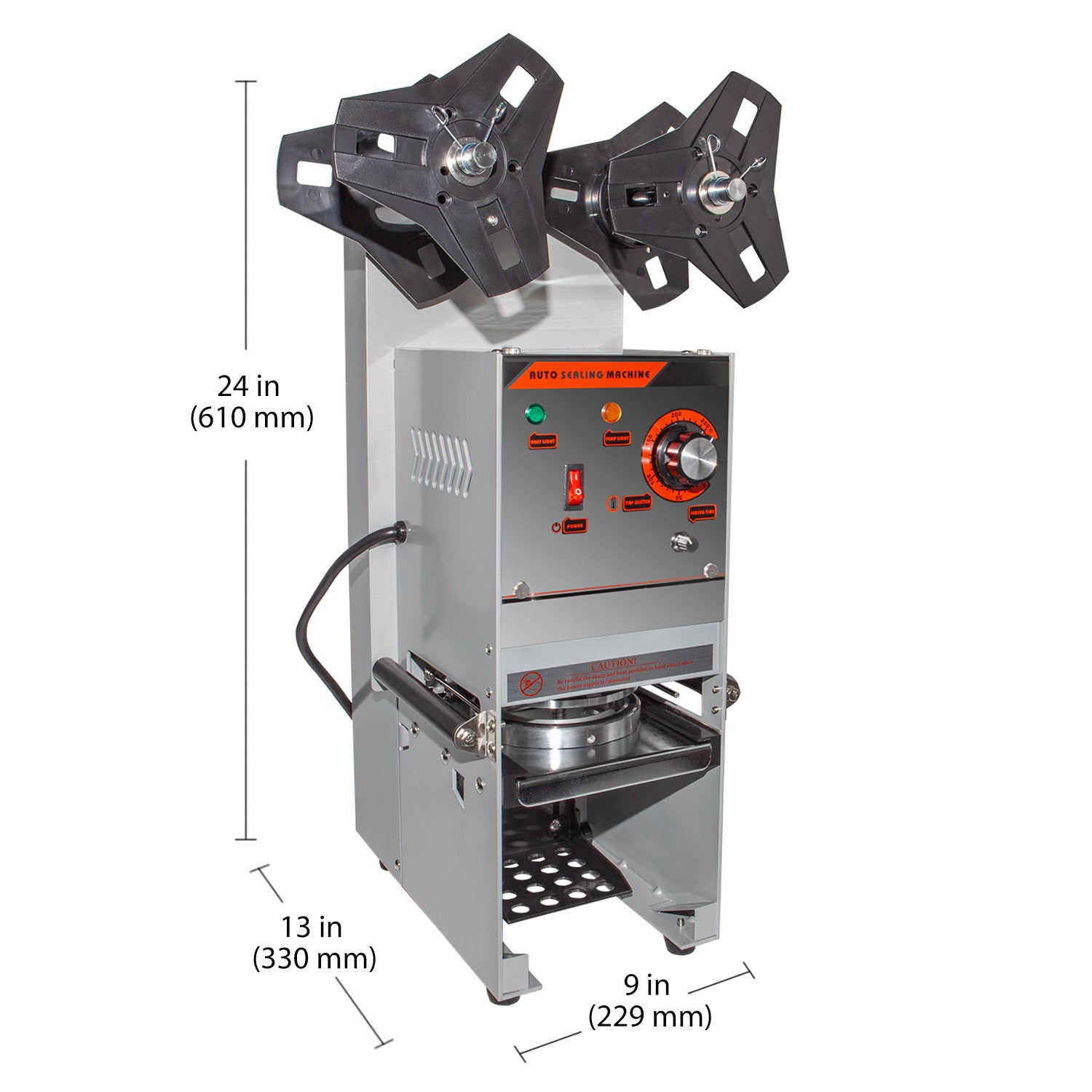 GorillaRock Boba Cup Sealing Machine Commercial | Semi-Automatic Cup Sealer | 400-600 cups/h | Cups 3.5” & 3.7” (90 mm & 95 mm) diameter/ 6” (150 mm) max height