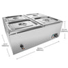 ALDKitchen Bain Marie Steam Warmer | Electric Buffet Food Warmer | Stainless Steel | 4 Tanks | 110V