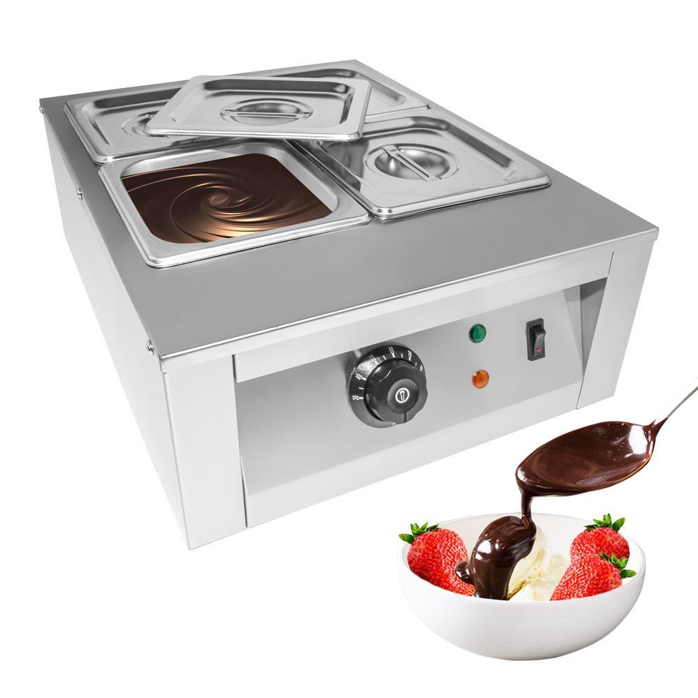 Chocolate Fondue Machine | Stainless steel Professional Melter with Water-Heating System | Manual