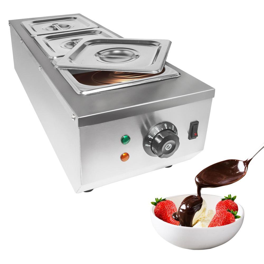 Chocolate Fondue Machine | Stainless steel Professional Melter with Water-Heating System | Manual