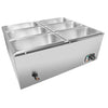 ALDKitchen Bain Marie Steam Warmer | Electric Buffet Food Warmer | Stainless Steel | 6 tanks | 110V