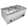 ALDKitchen Bain Marie Steam Warmer | Electric Buffet Food Warmer | Stainless Steel | 3 Tanks | 110V