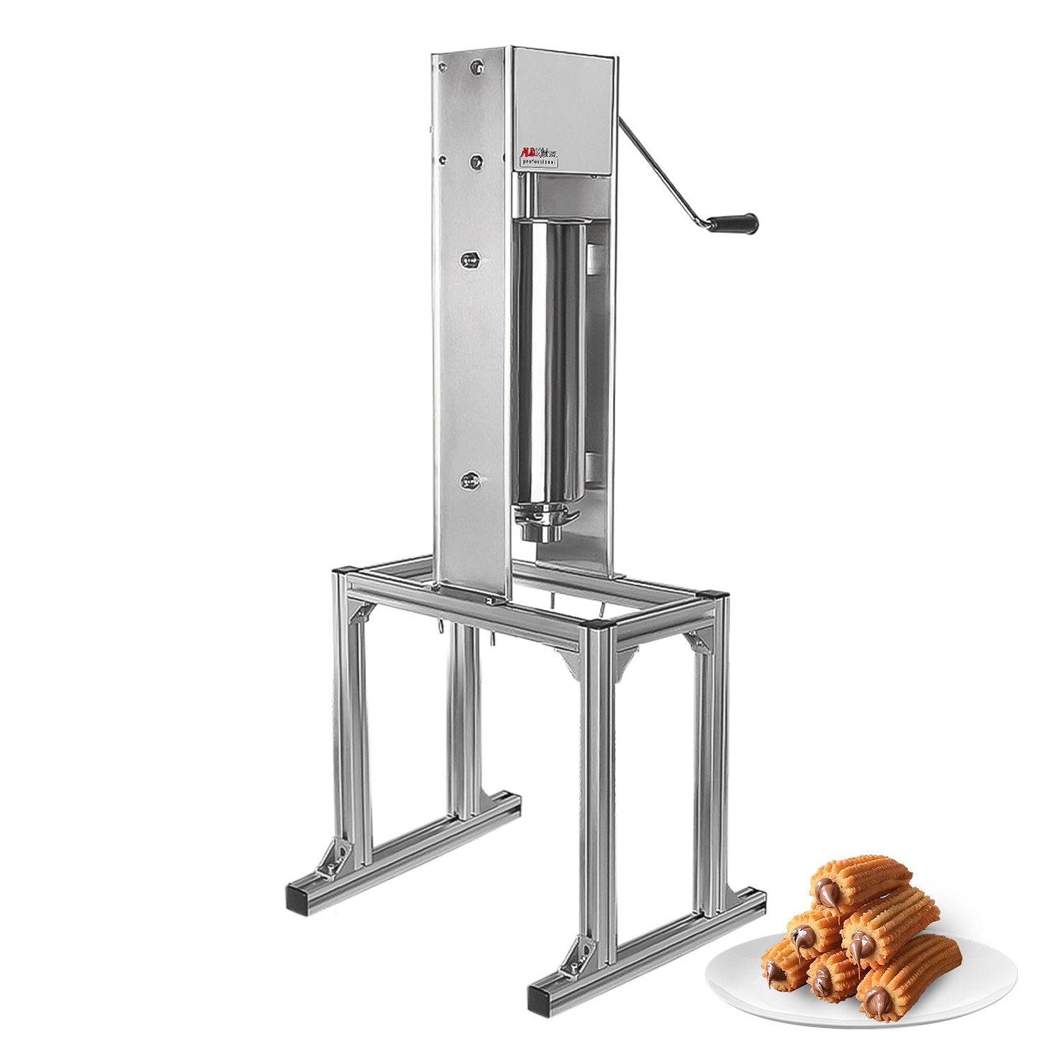 ALDKitchen Churros Machine Manual, Deep-Frying Churro Maker with Working  Stand, Stainless Steel