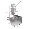 A-TG5LF Churros Machine | Manual Churro Maker | Working Stand | Deep Fryer | Stainless Steel | 5L Capacity