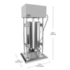 A-FCM15 Churro Maker | Vertical Type Electric Churro Machine | Stainless Steel | 15L | Pedal Control
