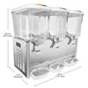 A-DG6LYJ3 Beverage Dispenser | 3-Tank Cold Drinks Dispenser | 18 L x 3