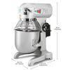 GR-20QT Food Mixer | Commercial Planetary Mixer with Dough Hook, Wire Whip & Beater | 20QT