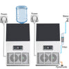 A-GK60 Electric Ice Maker | 60 KG per 24H | Automatic Ice Making Machine with Scoop and Connection Hoses