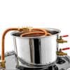 A-FCSA2-10 Alcohol Wine Distiller | 2.5 Gallon 10L | Moonshine Still with Copper Pipe | Stainless Steel