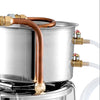 A-FCSA-10 Alcohol Wine Distiller | 2.5 Gal 10L | Moonshine Still | Water Alcohol Distiller |  Stainless Steel