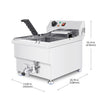 AP-400 Deep Fryer Commercial | 17 L | Electric Oil Fryer | Snack Machine with Removable Basket