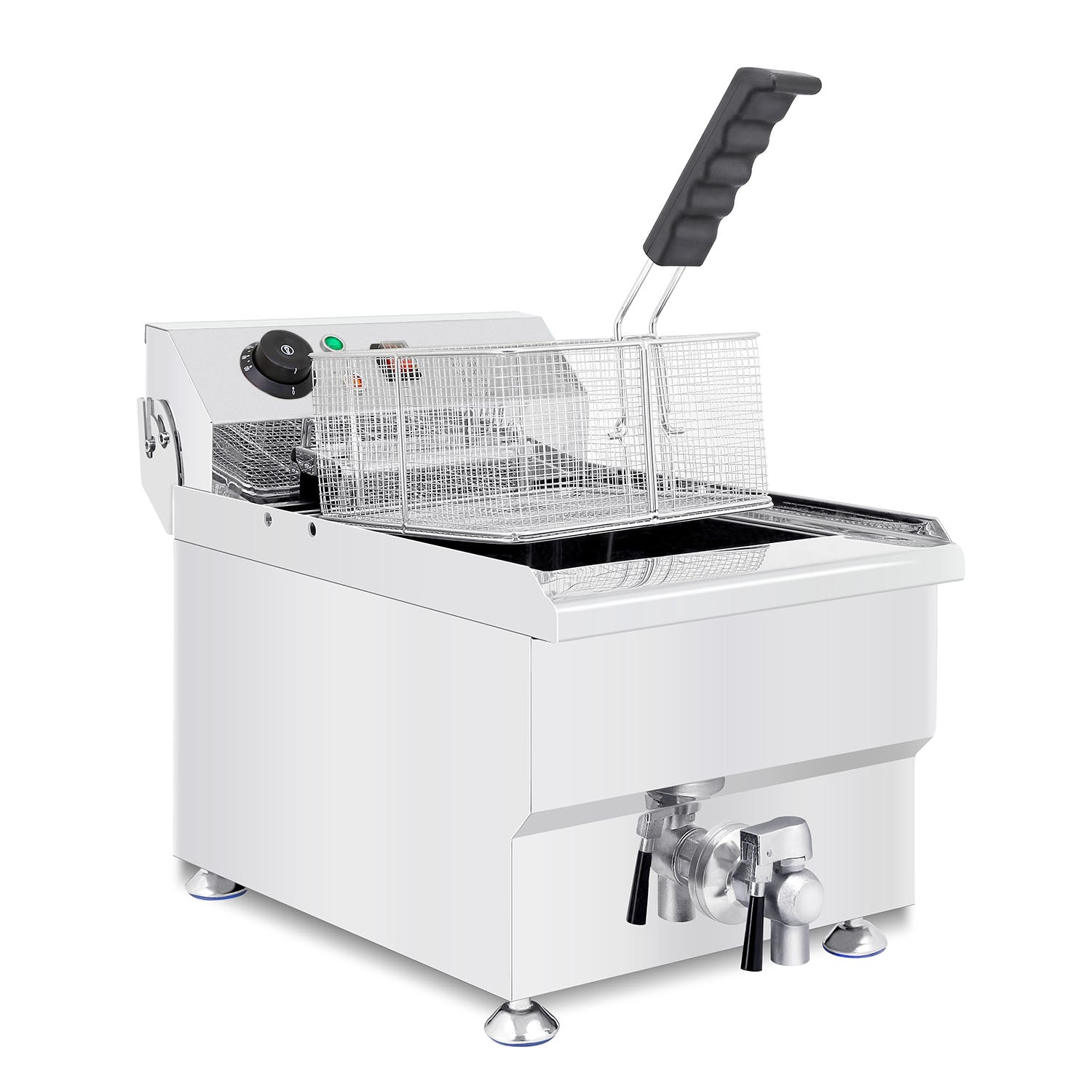 ALDKitchen Deep Fryer | 1-Basket Electric Fryer for Commercial Use | Stainless Steel | 6 L Capacity 110V