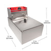 AR-HEF81 Deep Fryer | 1-Basket Electric Fryer for Commercial Use | Stainless Steel | 6 L Capacity