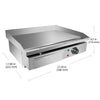 GorillaRock Flat Top Griddle | Teppanyaki Grill with Manual Control | 110V