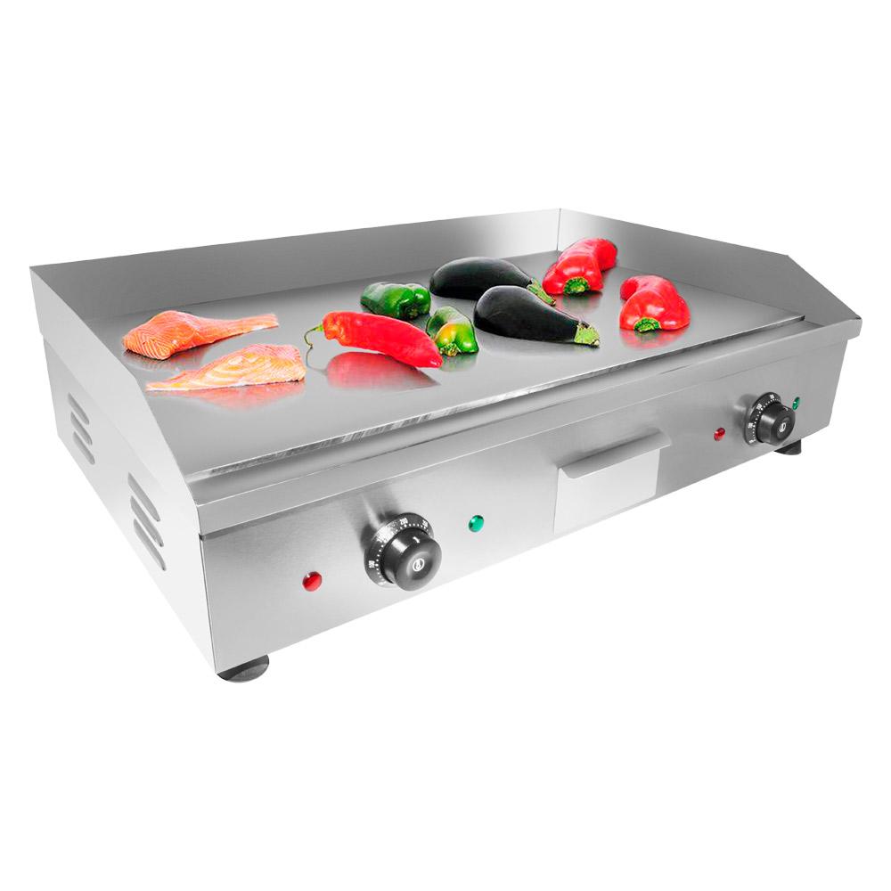 GorillaRock Electric Flat Top Griddle | Single or Dual Thermostat | Stainless Steel Teppanyaki Grill | Manual Large / 110V