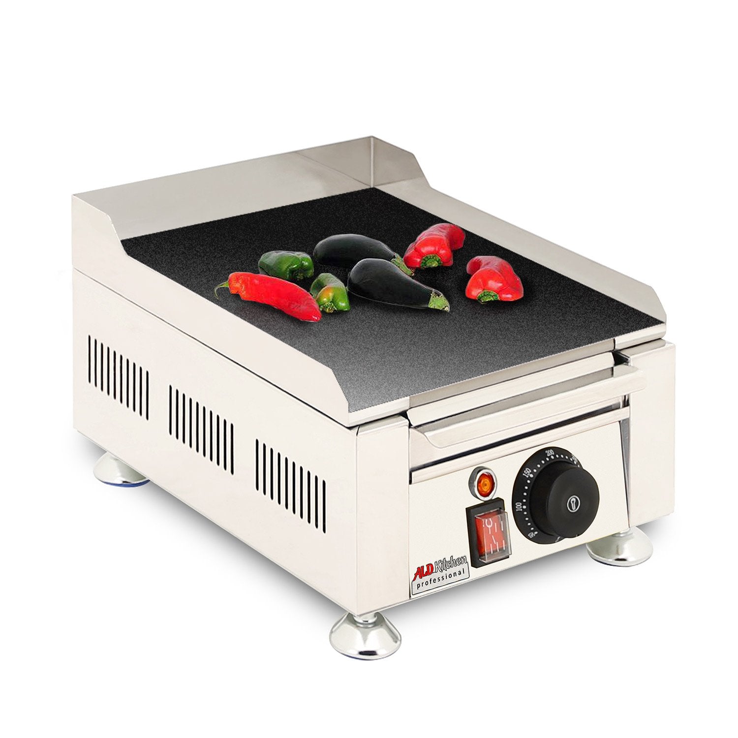 ALDKitchen Flat Top Griddle | Teppanyaki Grill | Single, Dual or Triple  Thermostat | Commercial Use | 110V (Small)