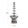 A-CF7D Chocolate Fountain | 7-tier Stainless Steel Chocolate Fondue Fountain for 100 persons | Digital