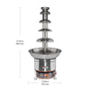 A-CF5D Chocolate Fountain | 5-tier Stainless Steel Chocolate Fondue Fountain | Digital Display | 300W