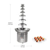 A-CF7M Chocolate Fountain | Stainless Steel Chocolate Fondue Fountain with 7 Tiers for 100 persons | 300W
