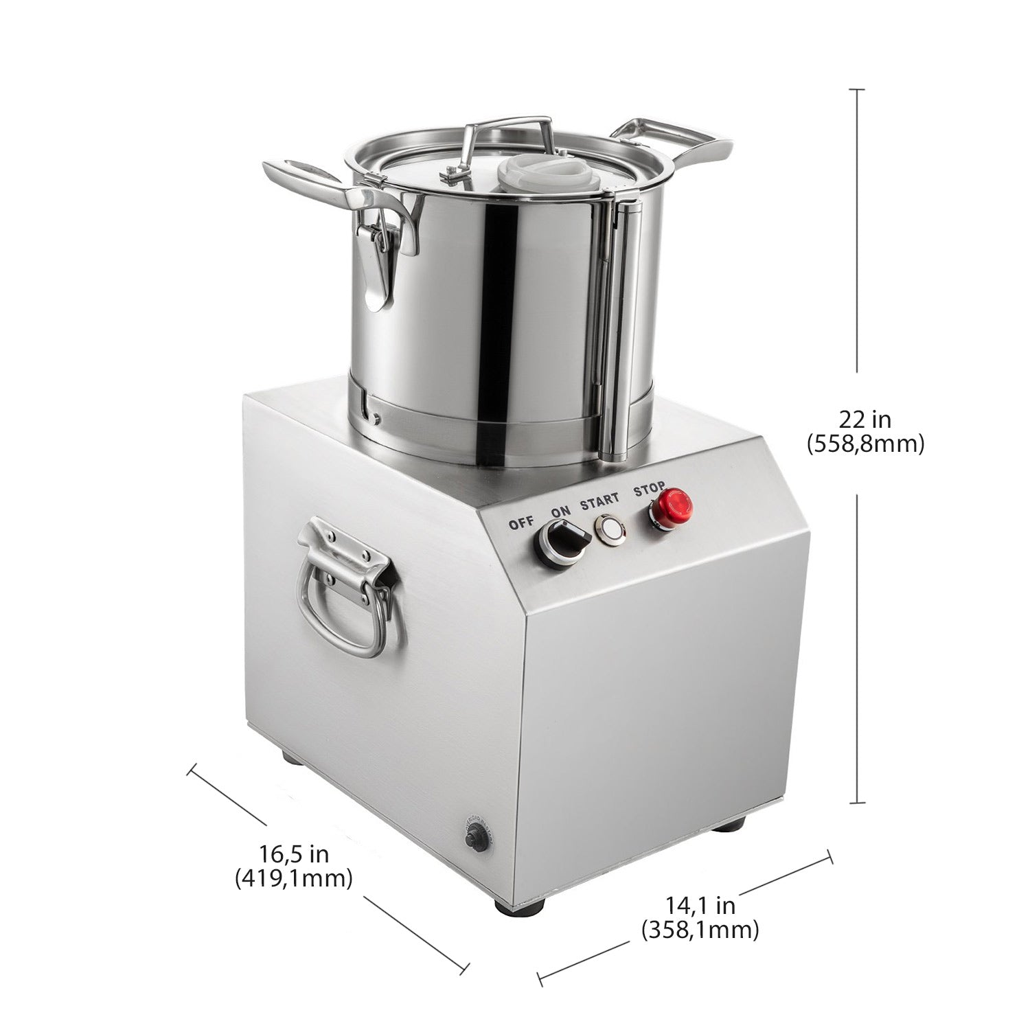 A-QS806 Food Chopper | 6 L | Electric Food Processor | Stainless Steel | 1400RPM Motor | Wide Application