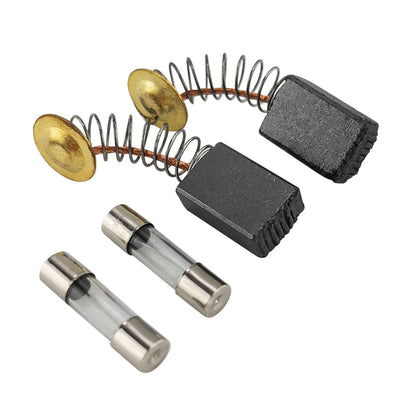 GorillaRock Replacement Brushes for Grain Mills | Motor Brush Set | 2 Pcs + 2 Fuses | 110V