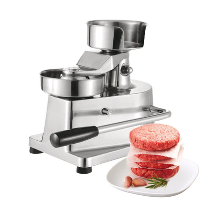 A-A130 Burger Press | Meat Patty Maker | Commercial Patty Forming Tool | Stainless Steel | 5-inch Diameter
