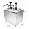 AP-315S Sauce Dispenser | 2-Bucket Sauce Pressure Pump | Double Sauce Dispenser | Commercial and Home Use