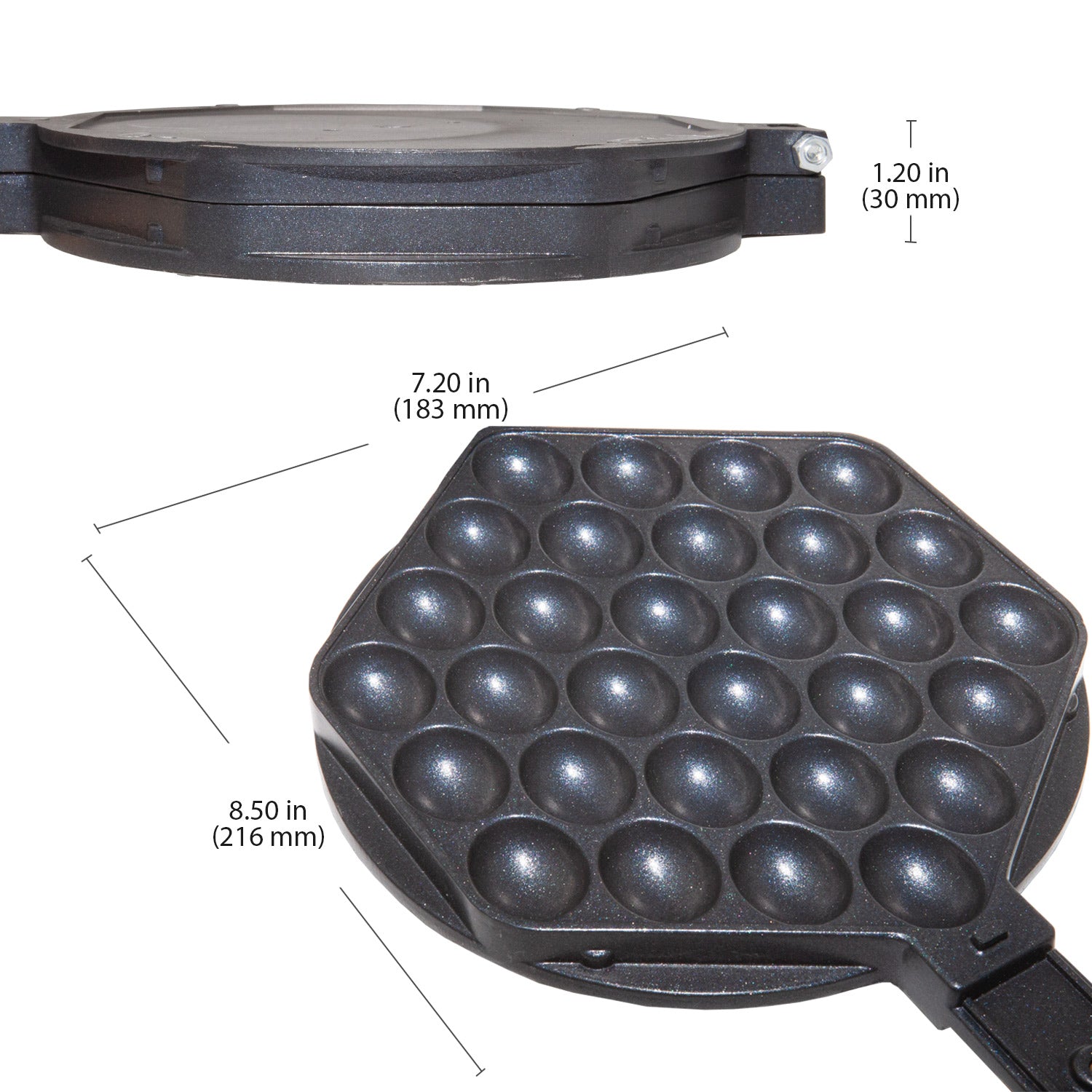 P_FY6-M Bubble Waffle Maker | Egg Waffle Maker Mold | Replaceable 180 Degree Rotating Waffe Iron | Nonstick