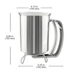 ALDKitchen Dough Dispenser | Stainless Steel Batter Dispenser | 0.8 L