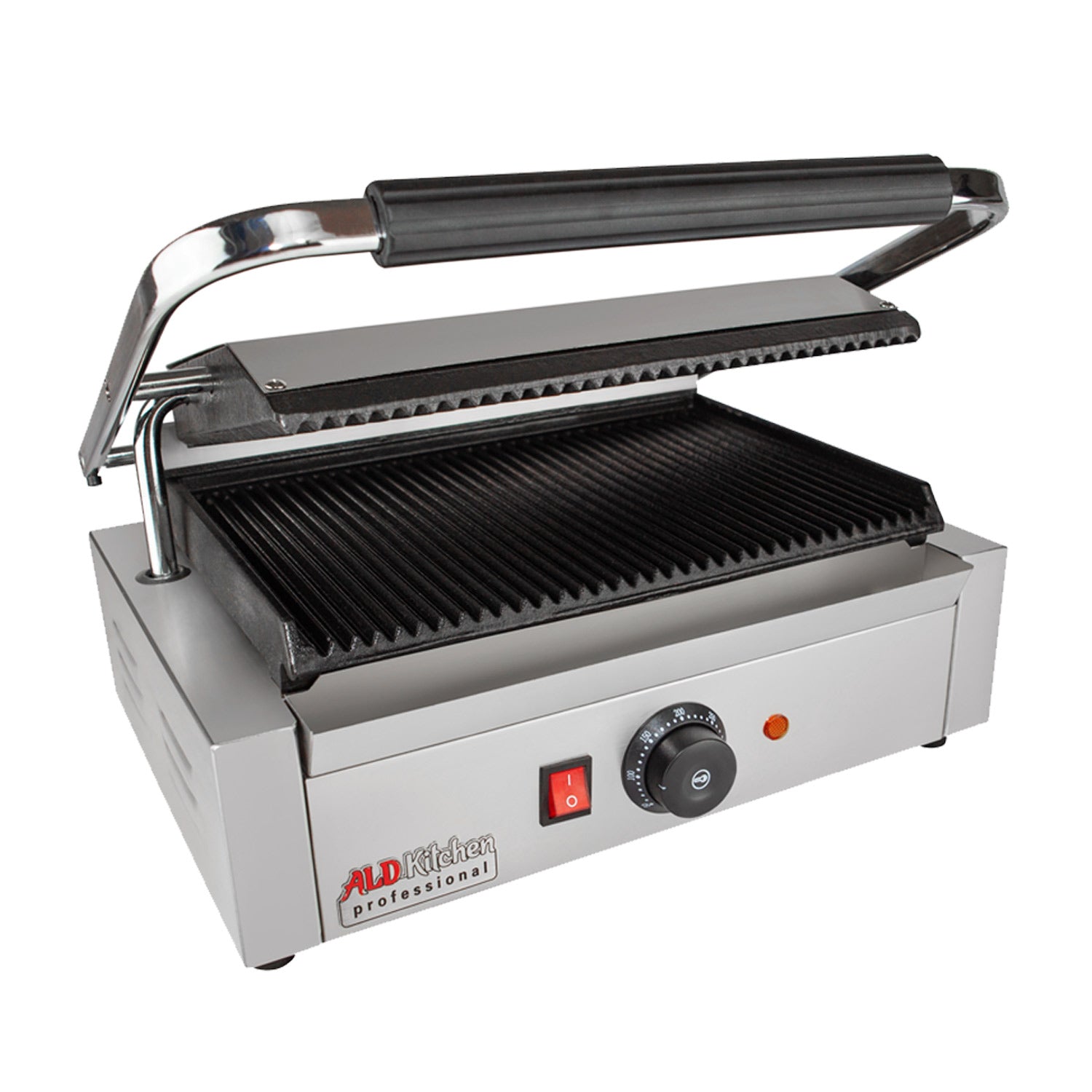 AP-692 Double Panini Press, Sandwich Maker, Cast-Iron Ribbed Plates, Adjustable Control