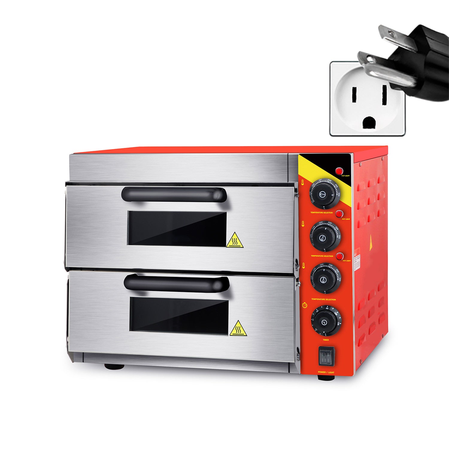 ALDKitchen Pizza Maker | Electric Pizza Oven | 2 Pcs | Stainless Steel | 110V