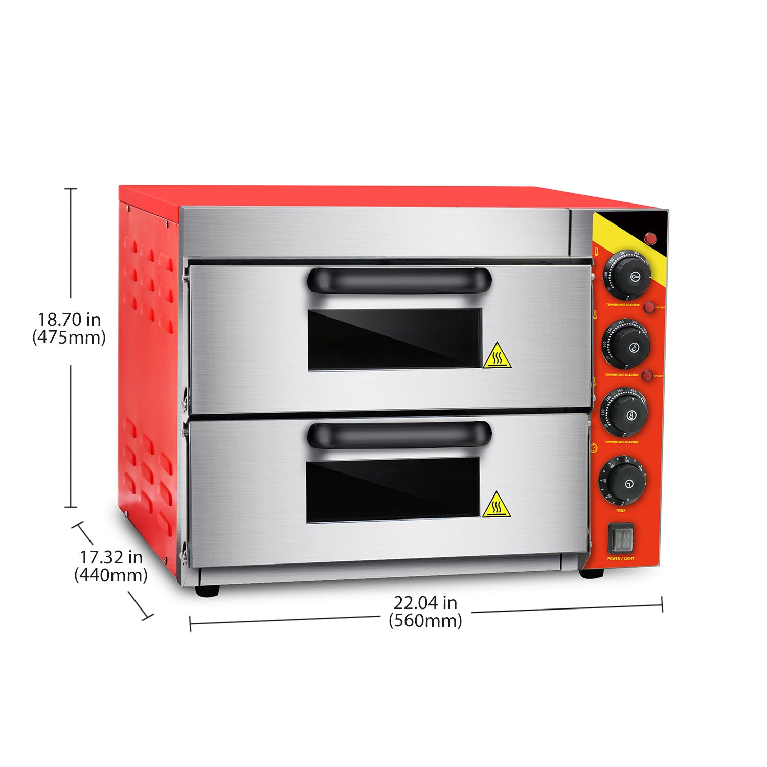 ALDKitchen Pizza Maker | Electric Pizza Oven | 2 Pcs | Stainless Steel | 110V