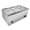 ALDKitchen Bain Marie Steam Warmer | Electric Buffet Food Warmer | Stainless Steel | 3 Tanks | 110V