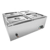 ALDKitchen Bain Marie Steam Warmer | Electric Buffet Food Warmer | Stainless Steel | 4 Tanks | 110V