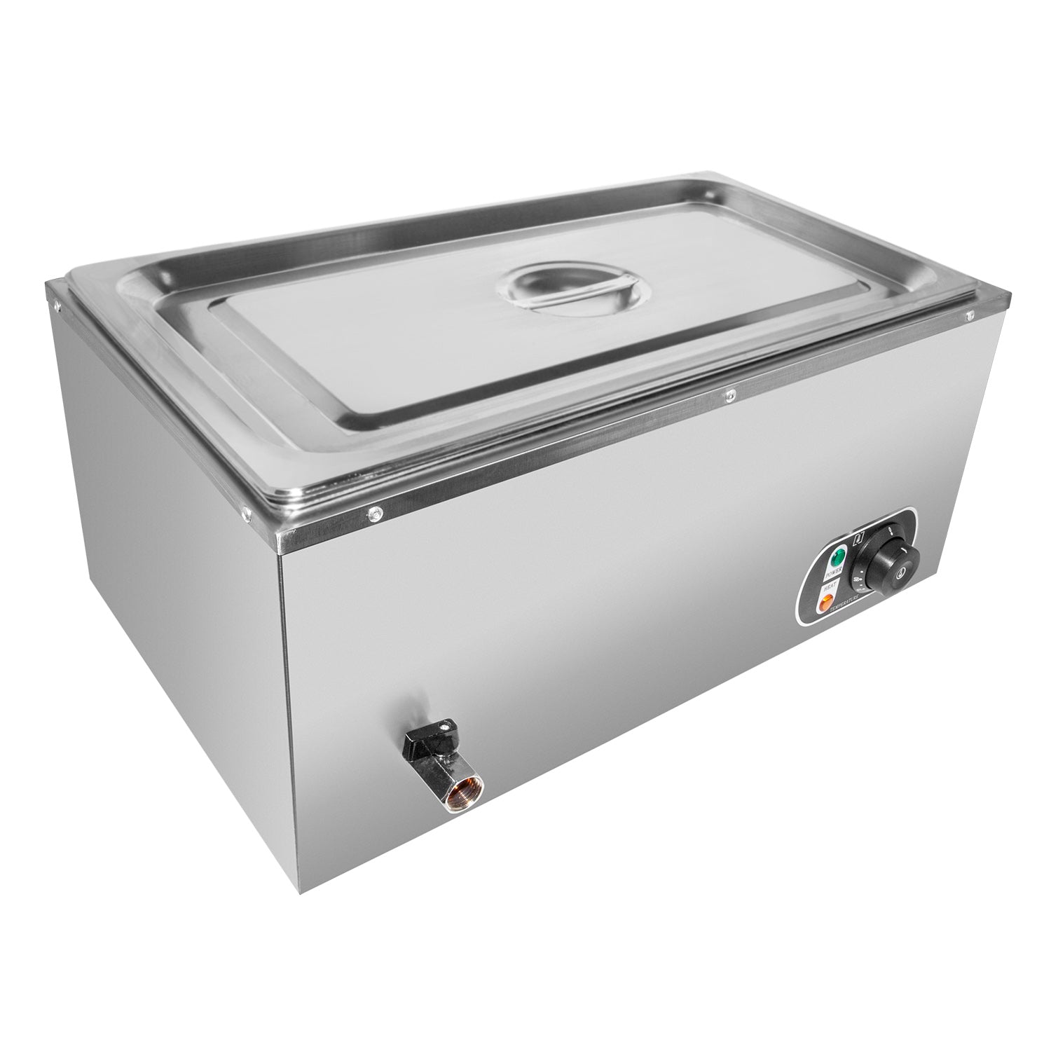 ALDKitchen Bain Marie Steam Warmer | Electric Buffet Food Warmer | Stainless Steel | 1 tank | 110V