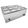 ALDKitchen Bain Marie Steam Warmer | Electric Buffet Food Warmer | Stainless Steel | 6 tanks | 110V