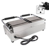 AP-691 Double Panini Press | Half-Ribbed & Half-Flat Sandwich Maker | Cast-Iron Plates | Nonstick Coating