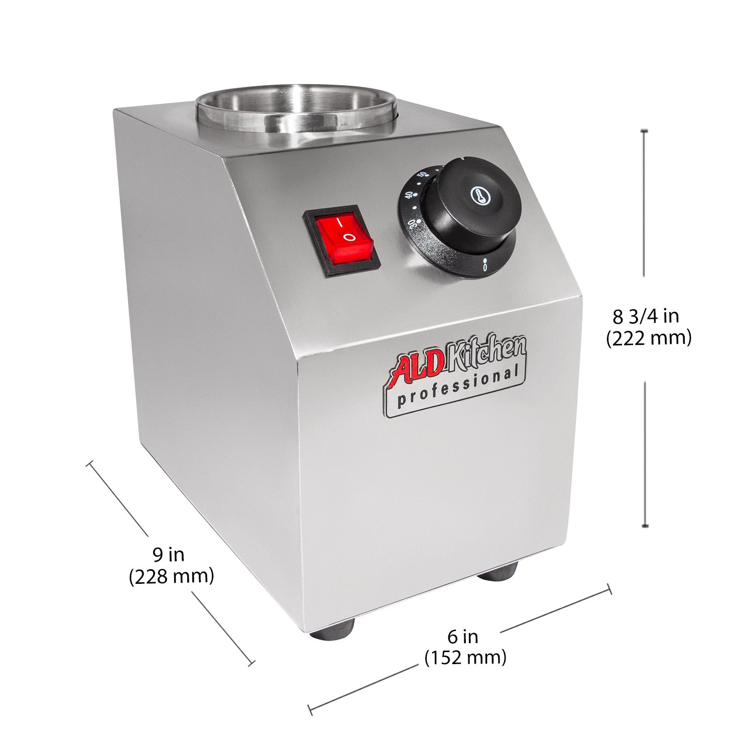 ALDKitchen AP-310S Sauce Dispenser Commercial | Electric Sauce Heater | 1-Head Sauce Warmer | Stainless Steel