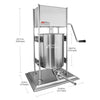 ALDKitchen Sausage Stuffer | Manual Control | 10L | Vertical Sausage Machine